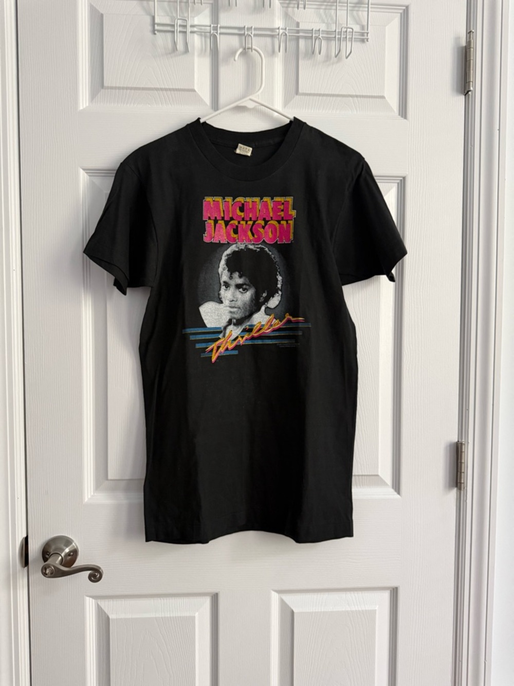 Vintage Michael Jackson Thriller Album Era Shirt Black 80s 1984